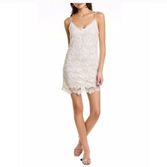 Rag & Bone Aleah Crochet Mini Dress Cotton Dress sz 12 - Picture 2 of 4